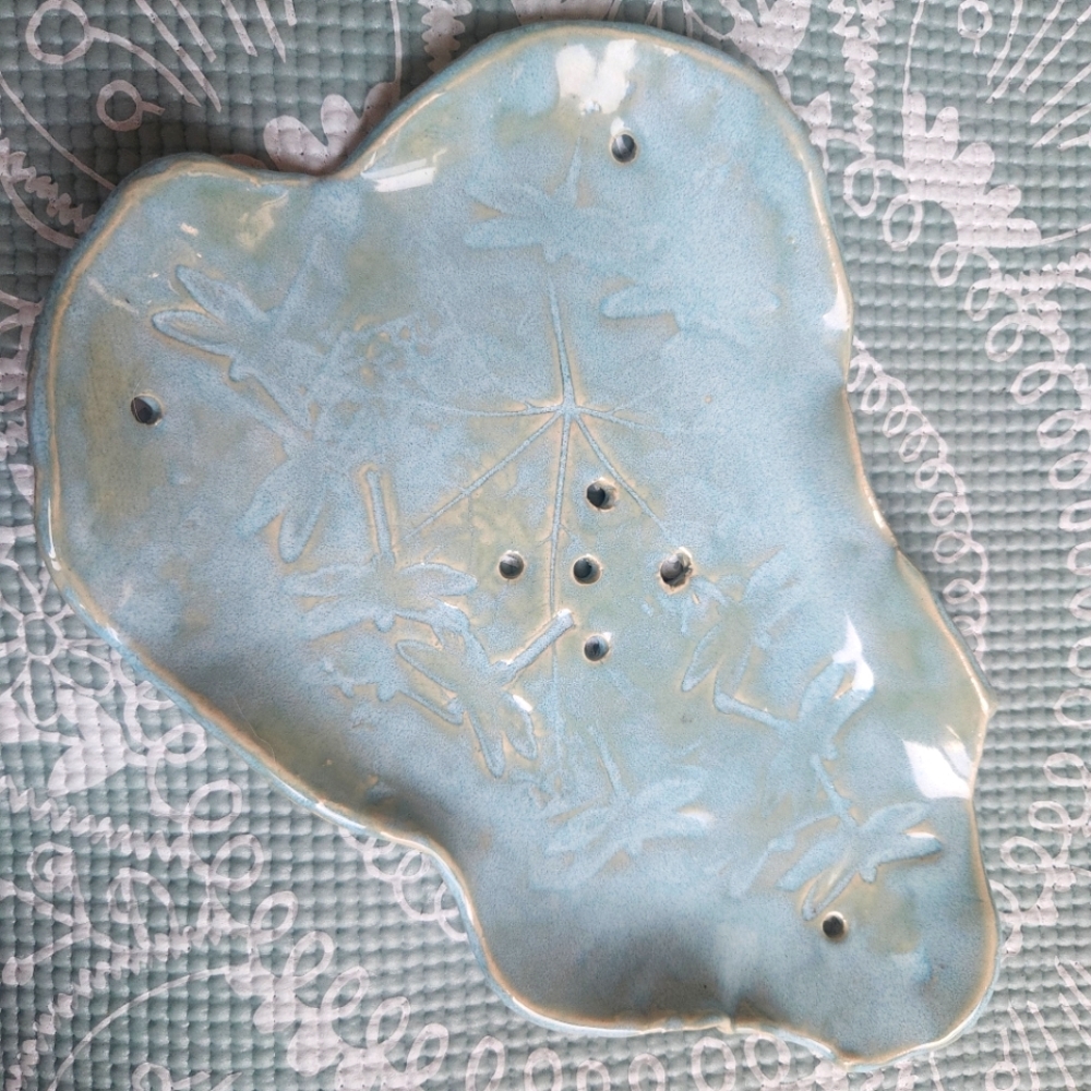 Very beautiful dish with holes for hanging